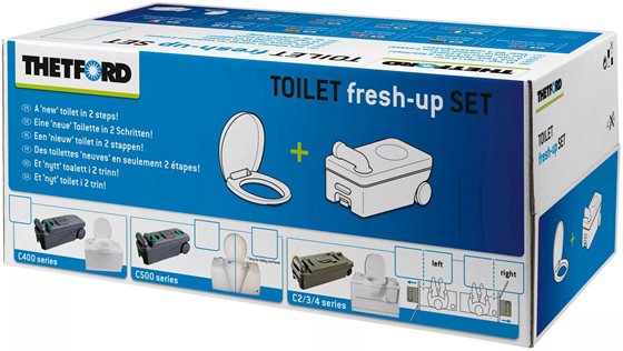 KASETA TOALETY THETFORD FRESH UP C500 ZESTAW DESKA + ZBIORNIK NA FEKALIA
