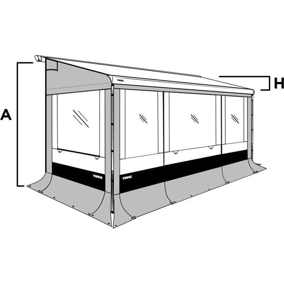 PRZEDSIONEK 375 cm THULE RESIDENCE G3 SML-XL PRZÓD