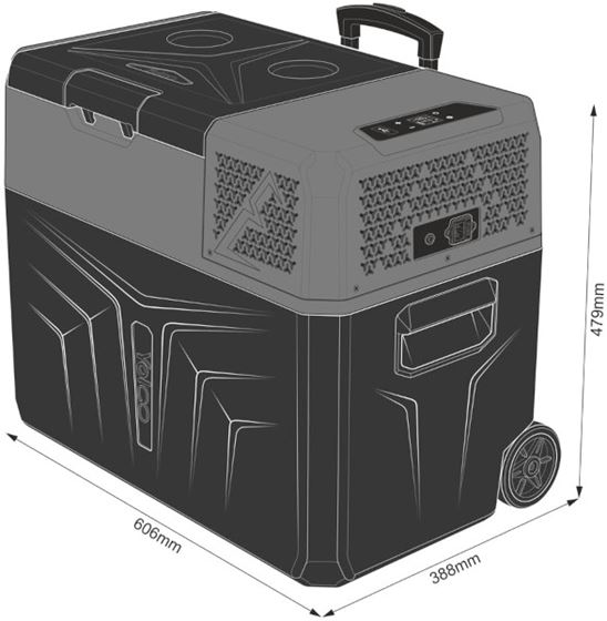 LODÓWKA KOMPRESOROWA YOLCO BCX40 CARBON 40L 12/24V +20/-20C