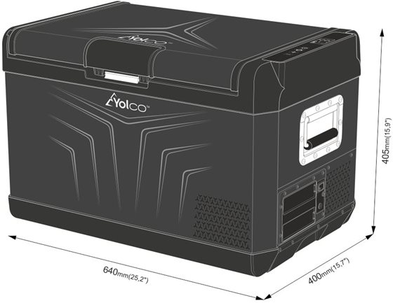 LODÓWKA KOMPRESOROWA YOLCO GCX37 BLACK 37L 12/24V