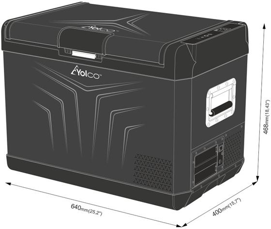 LODÓWKA KOMPRESOROWA YOLCO GCX47 BLACK