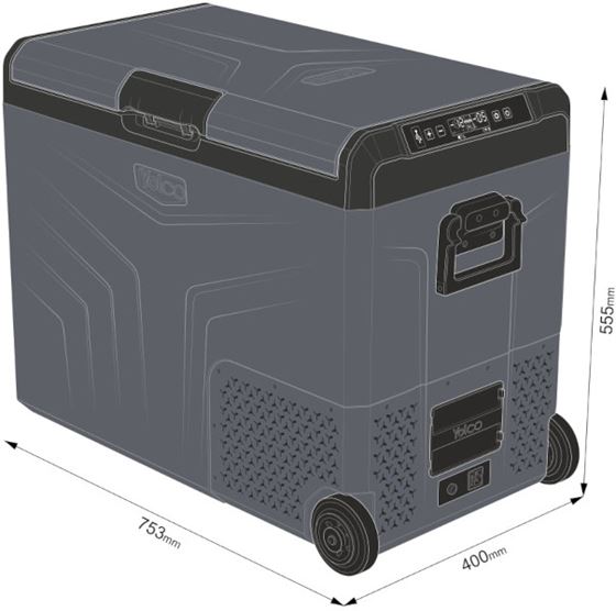 LODÓWKA KOMPRESOROWA YOLCO TCX60 CARBON 60L 12/24V +20/-20C