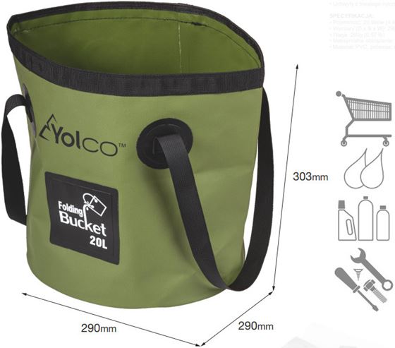 TORBA YOLCO TW20 GREEN SKŁADANA