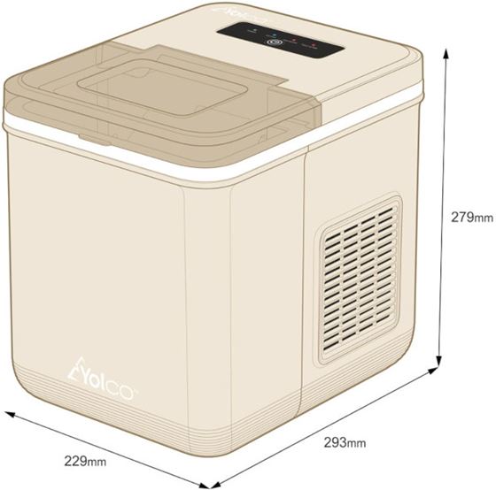 KOSTKARKA DO LODU YOLCO ICM1 CREAM 12/24V