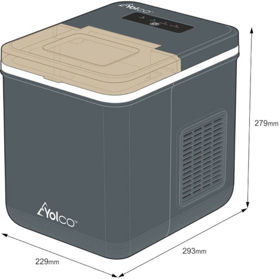 KOSTKARKA DO LODU YOLCO ICM1 CARBON 12/24V