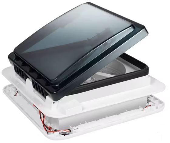 OKNO DACHOWE 28x28 Z WENTYLATOREM I OŚWIETLENIEM LED