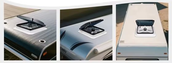 OKNO DACHOWE 28x28 Z WENTYLATOREM I OŚWIETLENIEM LED