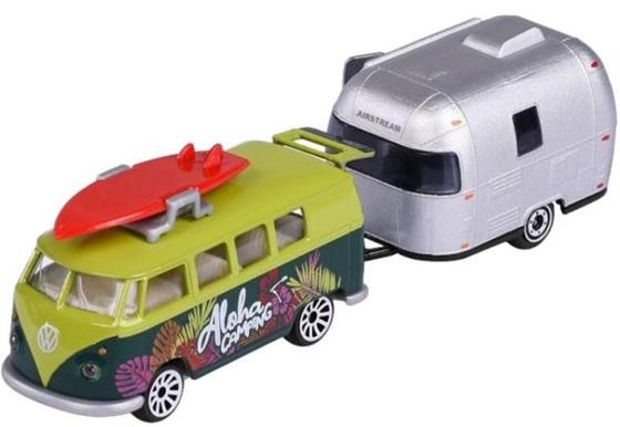 ZABAWKA "AUTO VW BUS T1 Z PRZYCZEPKĄ 14 cm