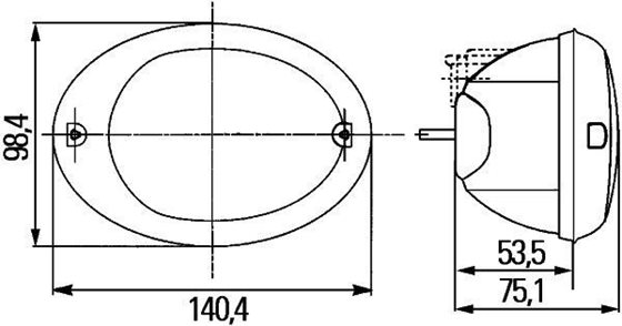LAMPA TYL ZESPOLONA HELLA AGROLUNA 12/24V /P=L/