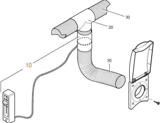 ZŁACZE REGULATOR PRZEPŁYWU POWIETRZA SP2 TRUMA