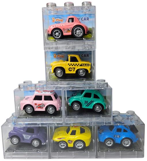 ZABAWKA "AUTO METALOWE Z NAPĘDEM 6,5 cm NIEBIESKIE