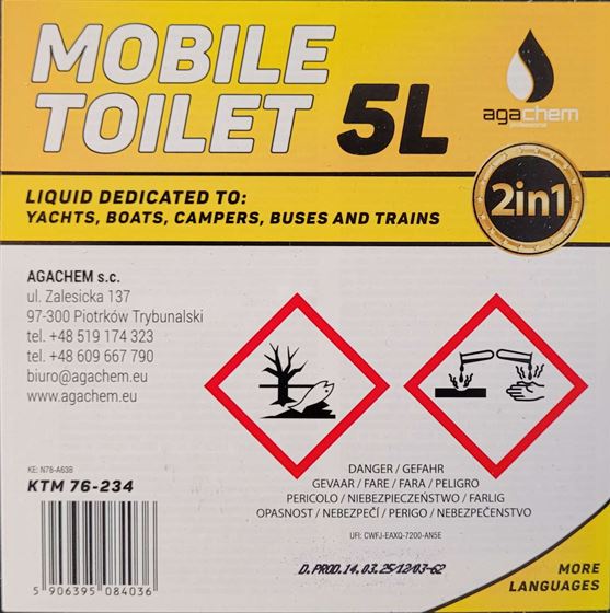 PŁYN DO TOALET AGACHEM MOBILE TOILET 5L