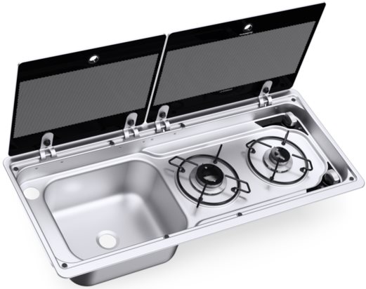 KUCHENKA GAZOWA DOMETIC MO9722L AM 2 PALNIKI ZE ZLEWOZMYWAKIEM DO ZABUDOWY