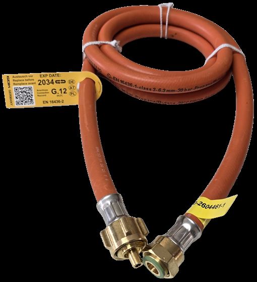 WĄŻ GAZOWY 200 cm GOK G12 KLFXM20X1.5 PS 30BAR