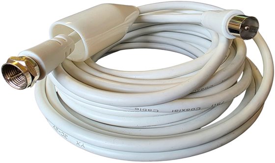 KABEL ANTENOWY KONCENTRYCZNY MISTRAL BIAŁY 6m