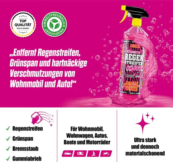 WOSHUP! PŁYN DO USUWANIA SMUG PO DESZCZU SPRAY 1l