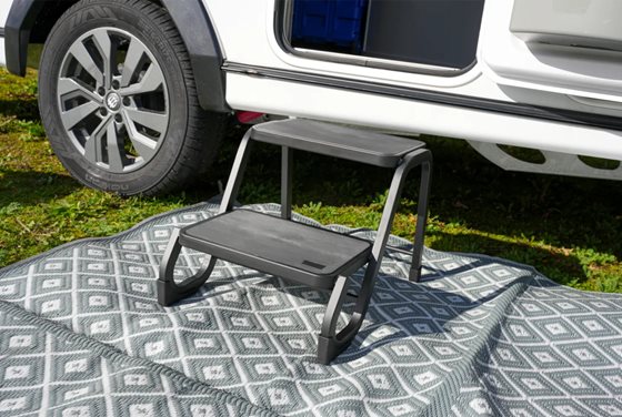 STOPIEŃ WEJŚCIOWY BERGER PODWÓJNY STALOWY CZARNY 38 cm