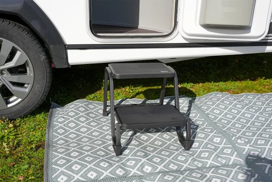 STOPIEŃ WEJŚCIOWY BERGER PODWÓJNY STALOWY CZARNY 38 cm
