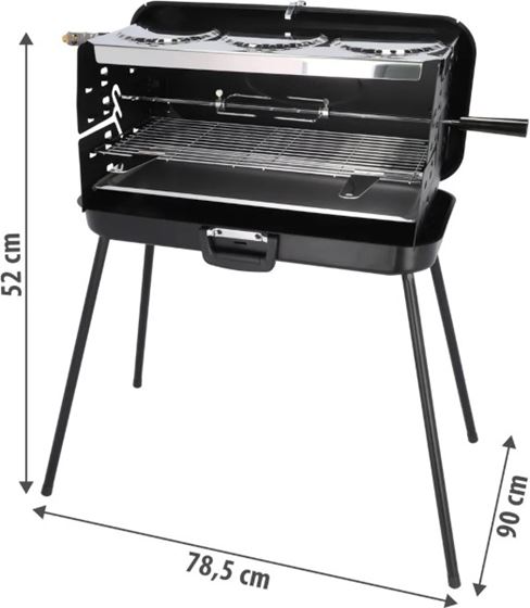 GRILL GAZOWY BERGER WALIZKA 30 mbar CZARNY