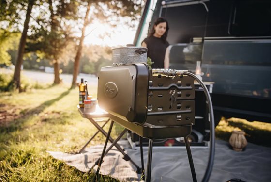 GRILL GAZOWY BERGER WALIZKA 30 mbar CZARNY