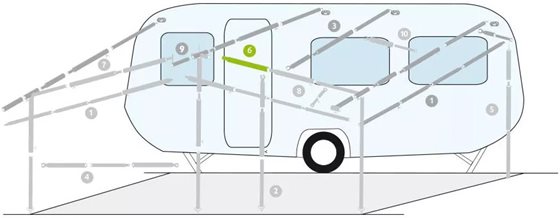 RURKA STELAŻA PRZEDSIONKA DACHOWA 80 cm 22 mm STAL 2 szt.