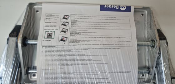 STOPIEŃ WEJŚCIOWY BERGER PODWÓJNY SKŁADANY ALUMINIOWY