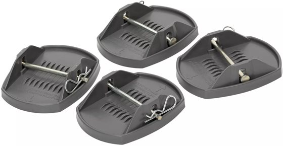 STOPKI POD NOGI PRZYCZEPY 4 szt. BERGER SZARE OUTLET