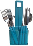 SZTUĆCE FLAMEFIELD AQUA GRANITE NIEBIESKIE 16 szt.