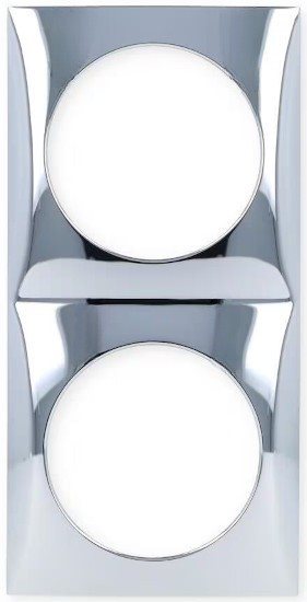 RAMKA GNIAZDA BERKER PODWÓJNA CHROM POŁYSK