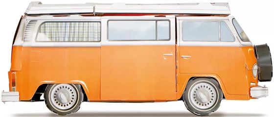 ZABAWKA "AUTO VW BUS T2 1:18 MODEL PAPIEROWY DO ZŁOŻENIA