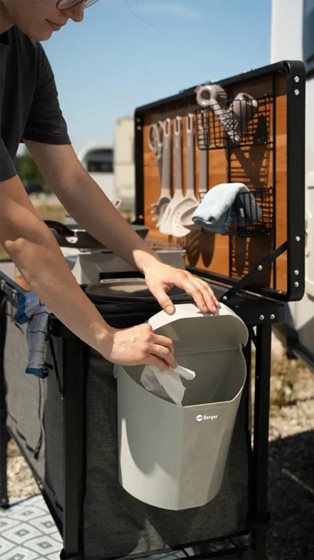 KOSZ NA ŚMIECI BERGER SZARY 6L