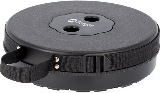 KRZESEŁKO BERGER SKŁADANE STOŁEK TELESKOPOWY CZARNY