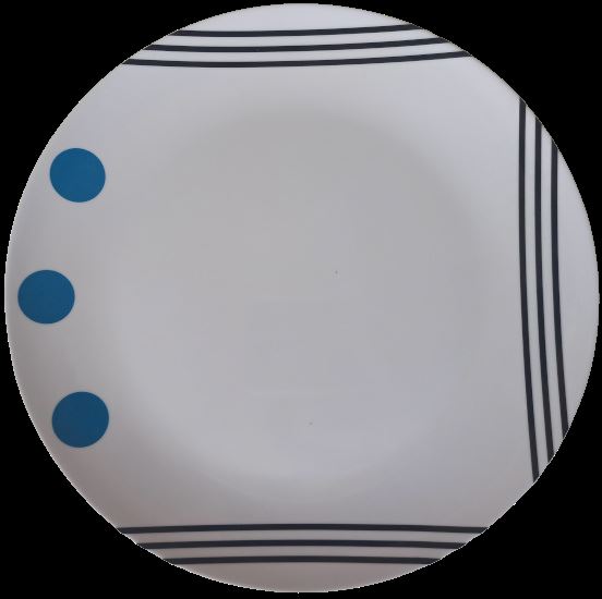 TALERZ BERGER DOTS NIEBIESKI OBIADOWY 25 cm