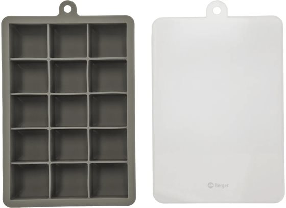 FOREMNKA DO LODU BERGER SILIKONOWA Z POKRYWKĄ SZARA