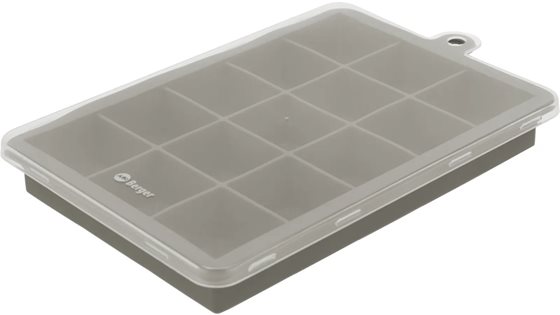 FOREMNKA DO LODU BERGER SILIKONOWA Z POKRYWKĄ SZARA