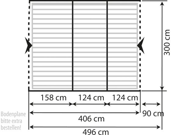 PRZEDSIONEK BERGER BRINDISI AIR 300x496 cm h180-195 cm