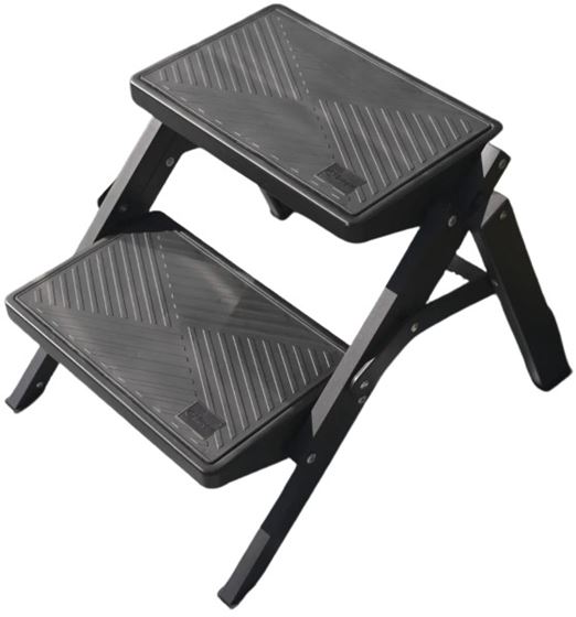 STOPIEŃ WEJŚCIOWY BERGER PODWÓJNY SKŁADANY ALUMINIOWY CZARNY