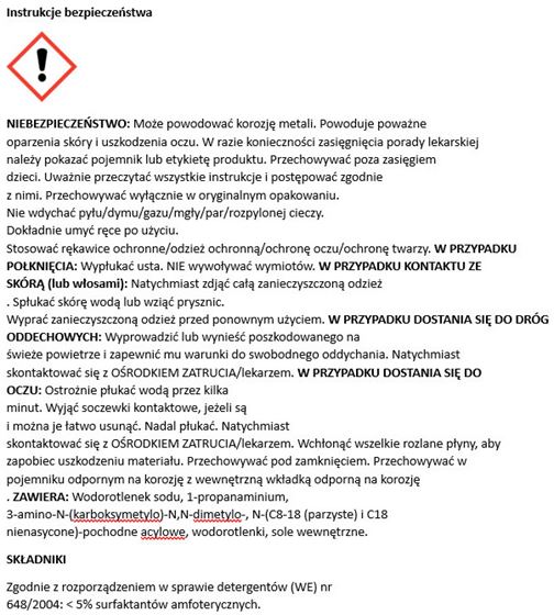 WOSHUP! PŁYN DO CZYSZCZENIA GRILLA SPRAY 1l