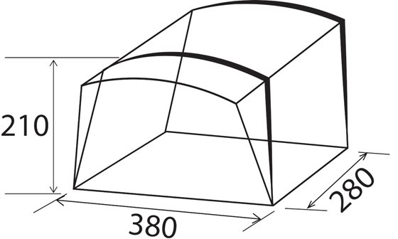 PRZEDSIONEK BRUNNER WISE AIR TECH 380x280 cm h190-240 cm
