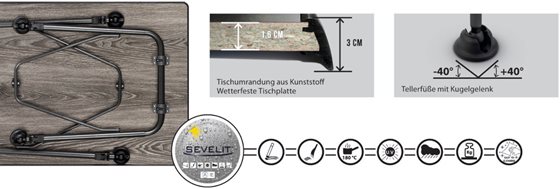 STÓŁ BRUNNER LINEAR GREYWOOD 100