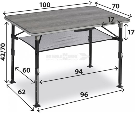 STÓŁ BRUNNER ELU NG GREYWOOD 100x70