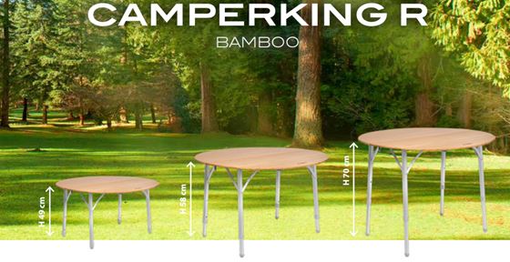 STÓŁ BRUNNER CAMPERKING R BAMBOO ŚR.90 cm