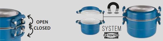 GARNEK ZESTAW 7+1 BRUNNER CAREZZA MAGNETOGRIP 24 cm