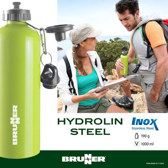 BUTELKA BRUNNER HYDROLIN STEEL INOX 1000 ml