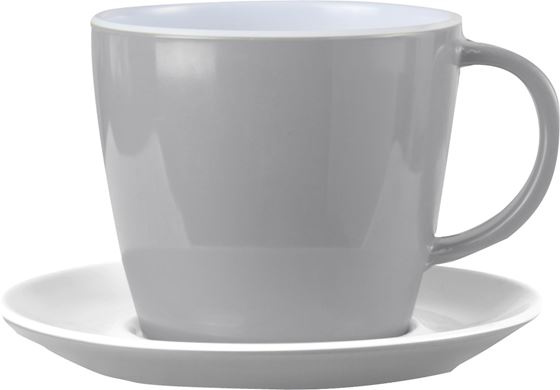 FILIŻANKA I SPODEK BRUNNER SZARA 250 ml