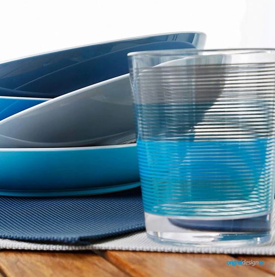 FILIŻANKA I SPODEK BRUNNER NIEBIESKA 250 ml