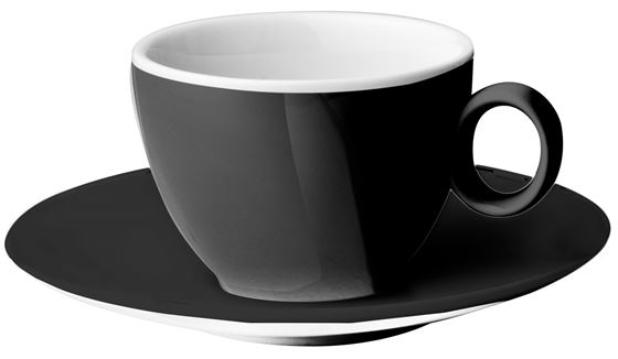 FILIŻANKA I SPODEK BRUNNER ESPRESSO CZARNA 1 szt.