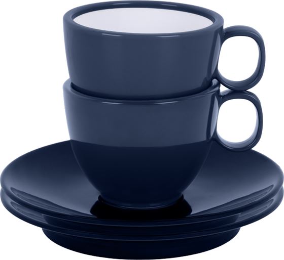 FILIŻANKA I SPODEK BRUNNER ESPRESSO GRANAT 2 szt.