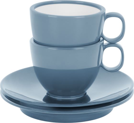 FILIŻANKA I SPODEK BRUNNER ESPRESSO NIEBIESKI 2 szt.