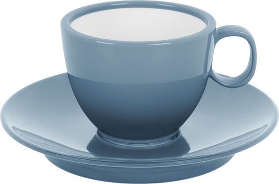 FILIŻANKA I SPODEK BRUNNER ESPRESSO NIEBIESKI 2 szt.
